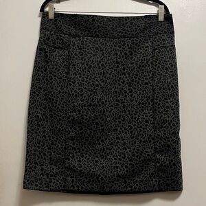 Marina Luna Charcoal Leopard Pencil Skirt